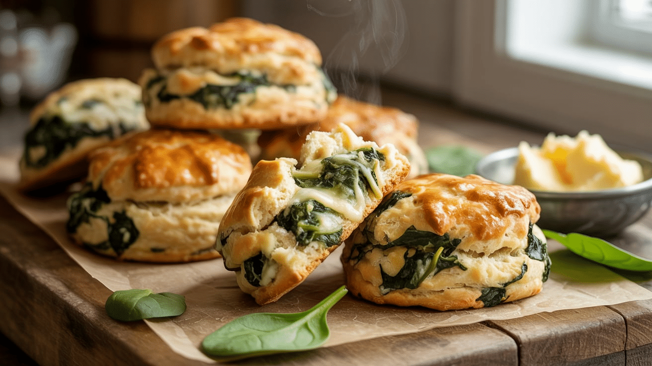 Spinach and Cheese Biscuits