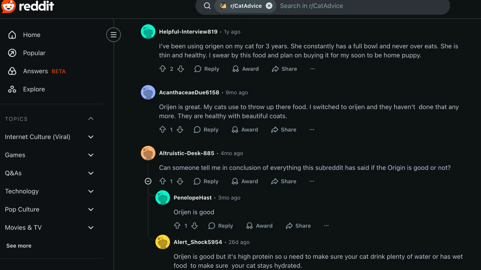 What Cat Owners Say About Orijen