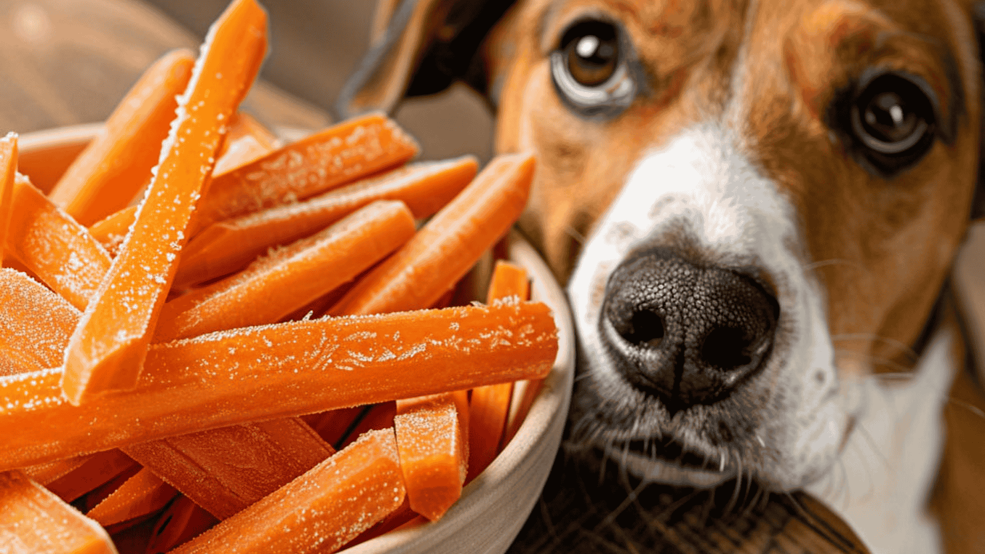 safe chew toys for dogs frozen carrot sticks