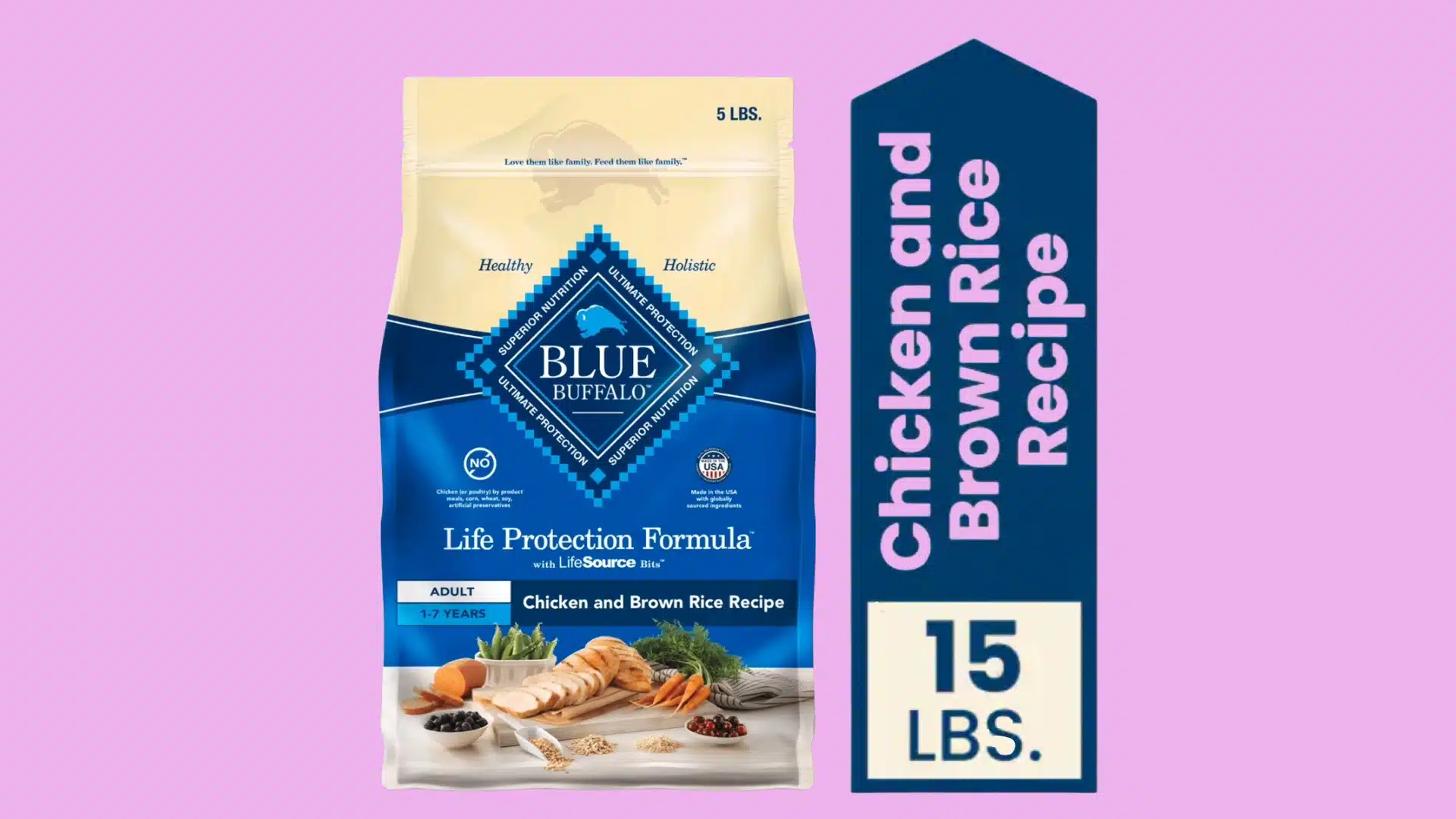 Blue Buffalo Life Protection Formula adult chicken and brown rice dog food 15 lb bag