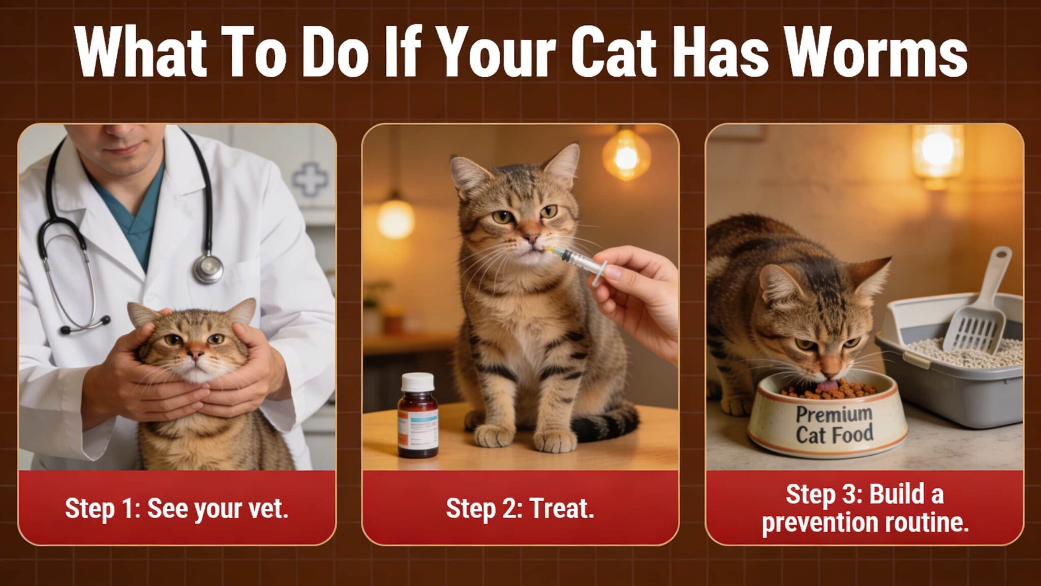 Cat worms treatment