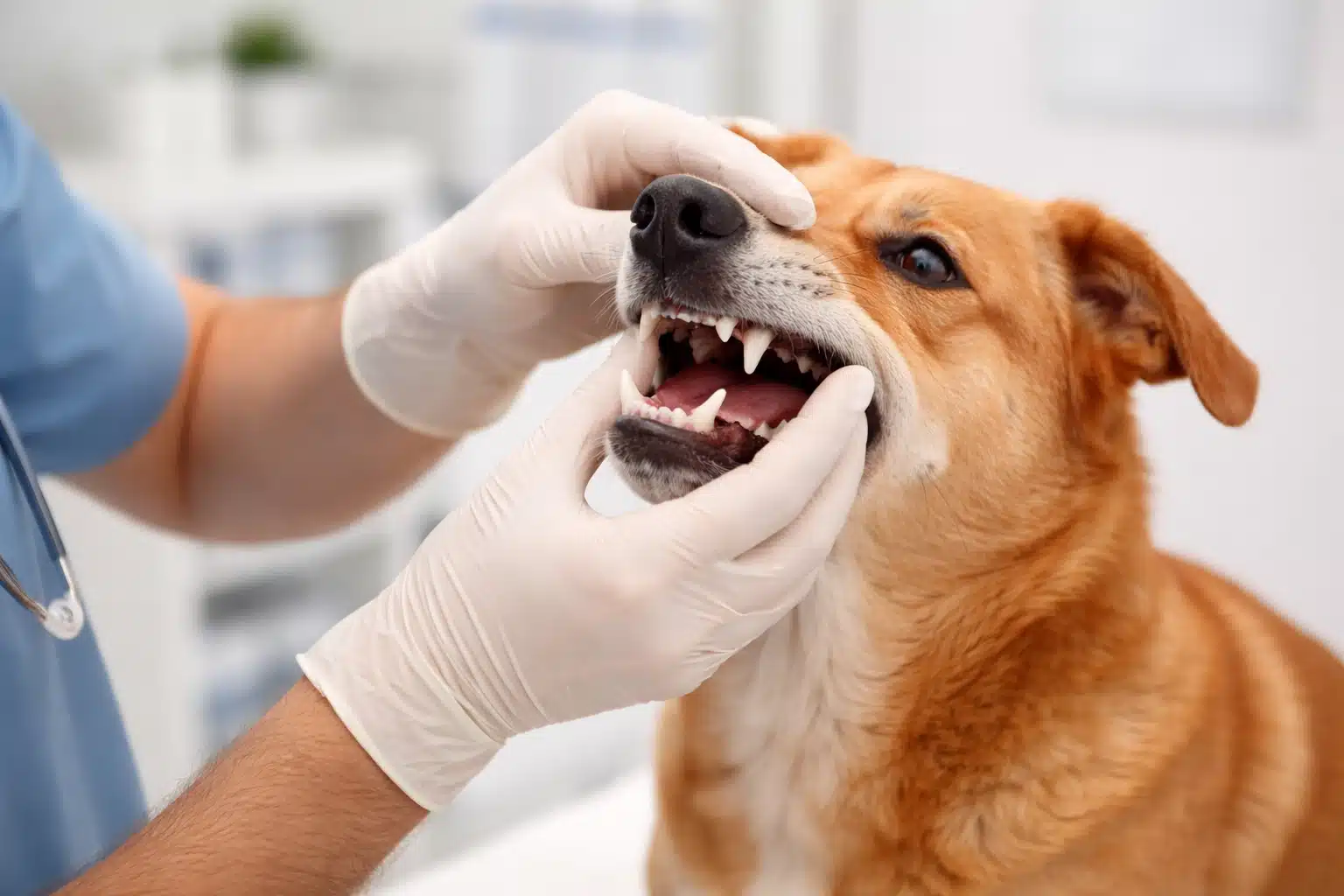 Dog dental check-up