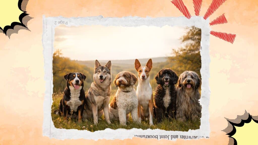 Large dog breeds known for long lifespan sitting in a field for longest living large dog breeds