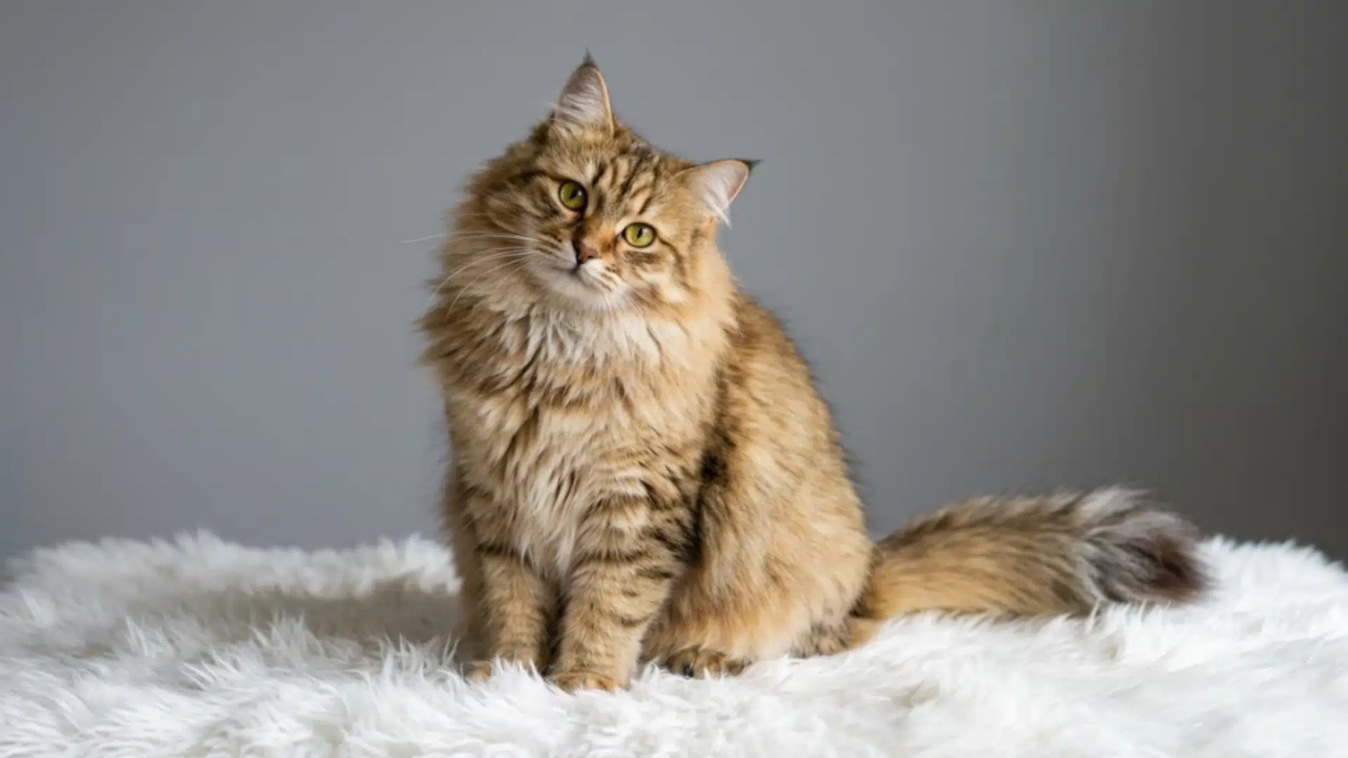 Cat on white blanket