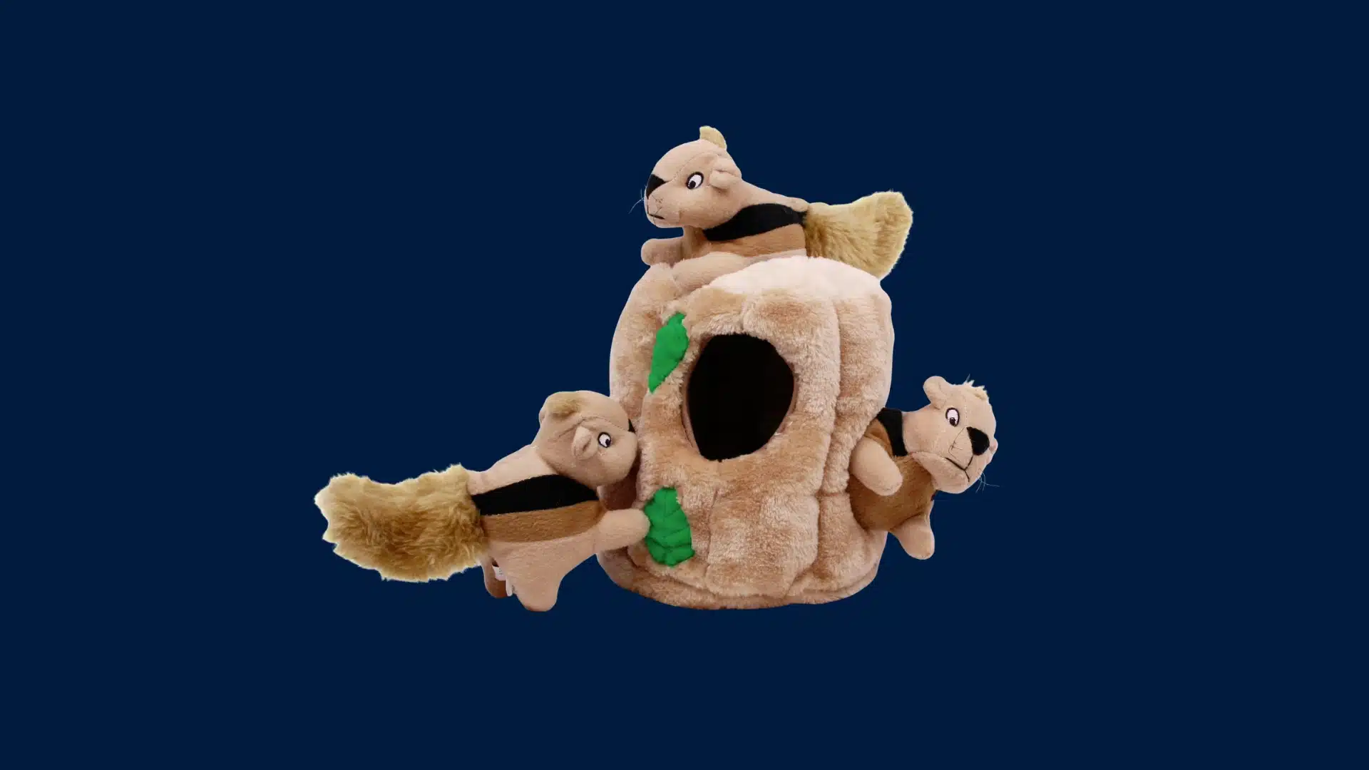 Plush squirrel hide-and-seek dog toy