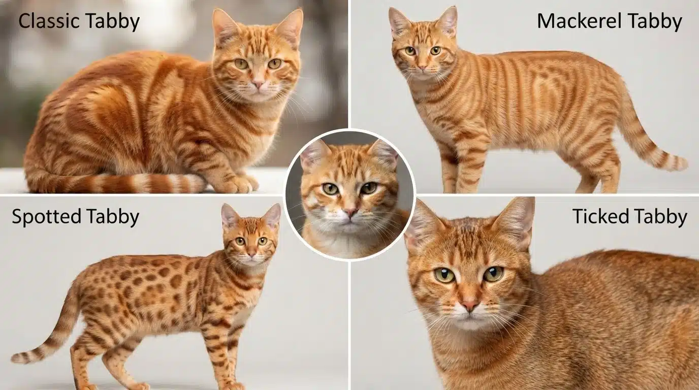 different types of tabby cat coats