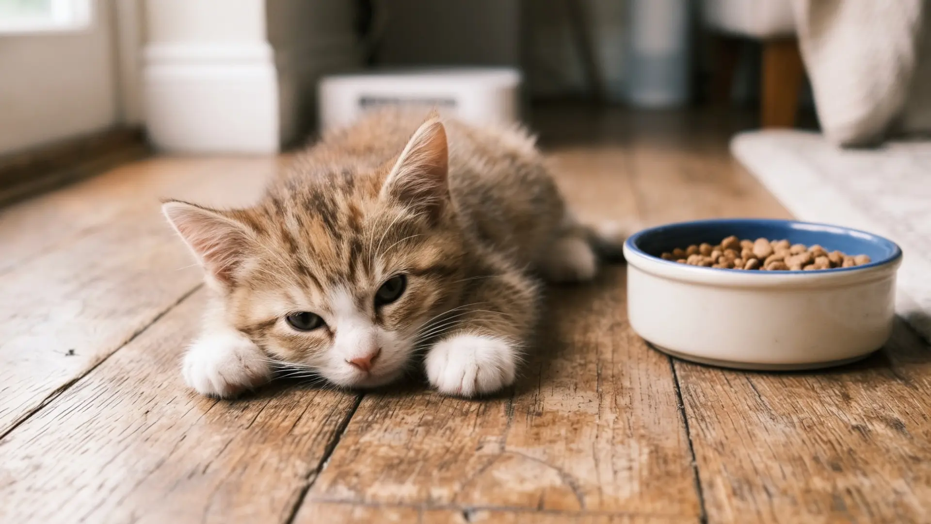 Kitten not eating food from the bowl