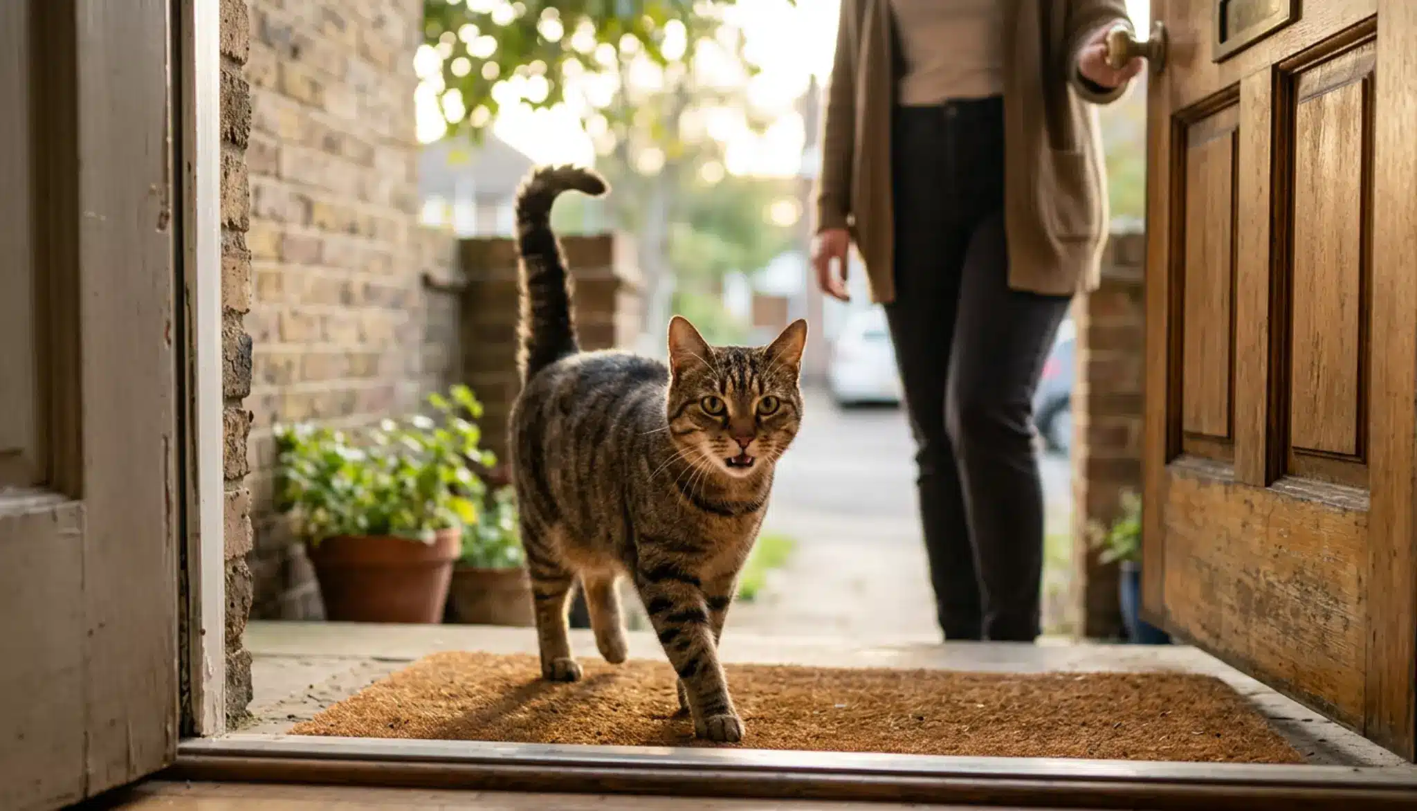 senior cat receiving a careful veterinary exam for health conditions linked to increased vocalization