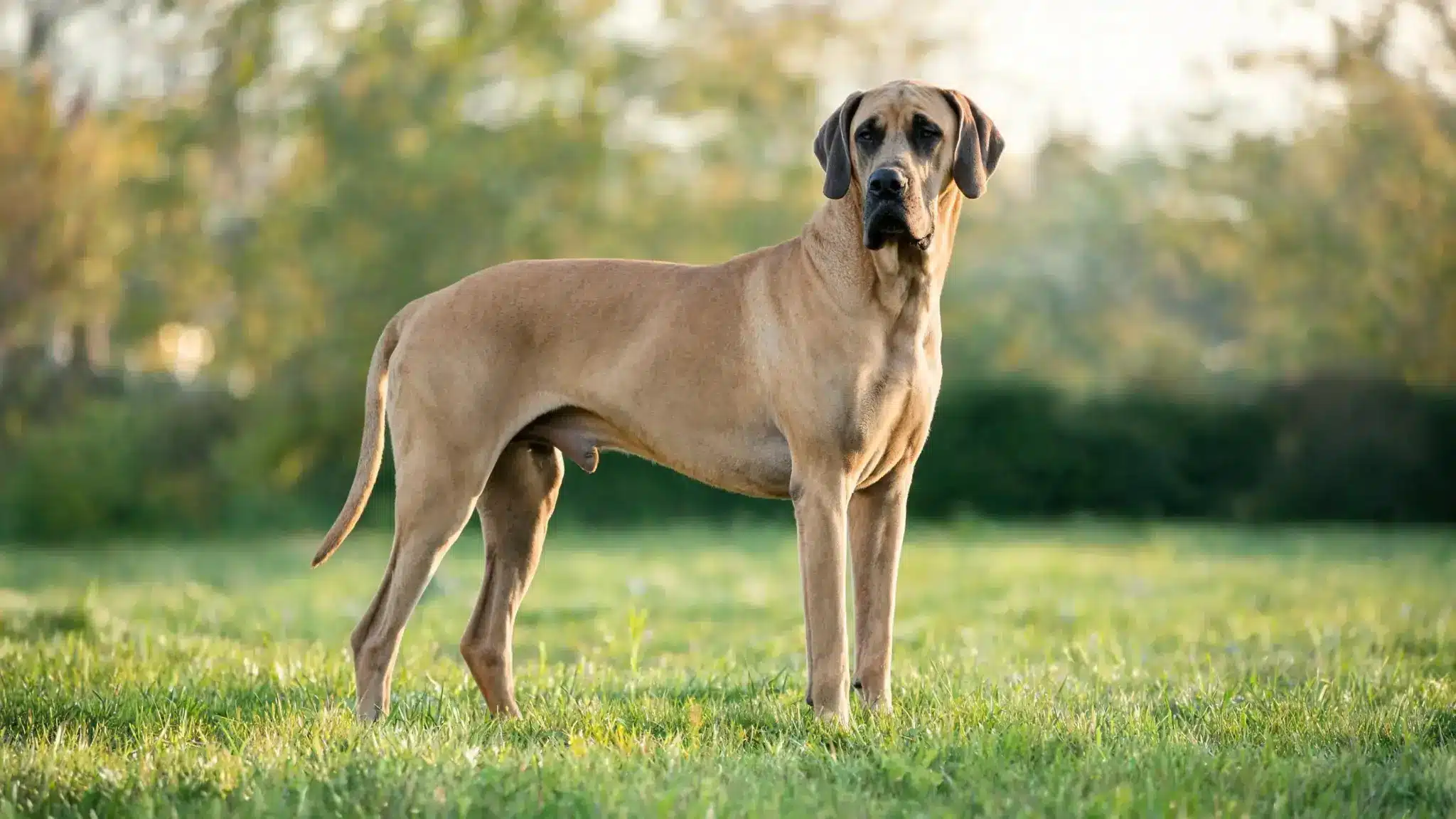 adult great dane showing healthy weight and body condition