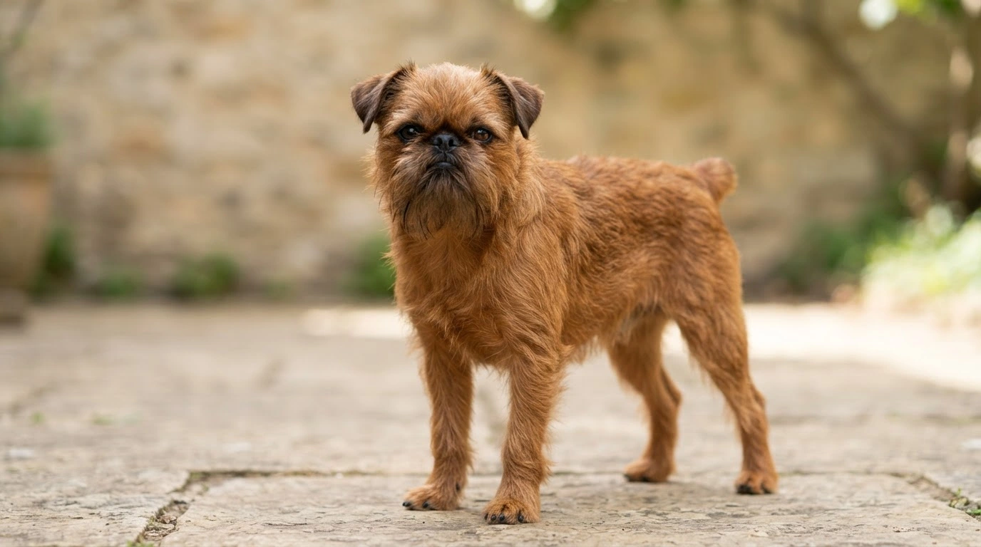 brussels griffon showing expressive face and wiry coat