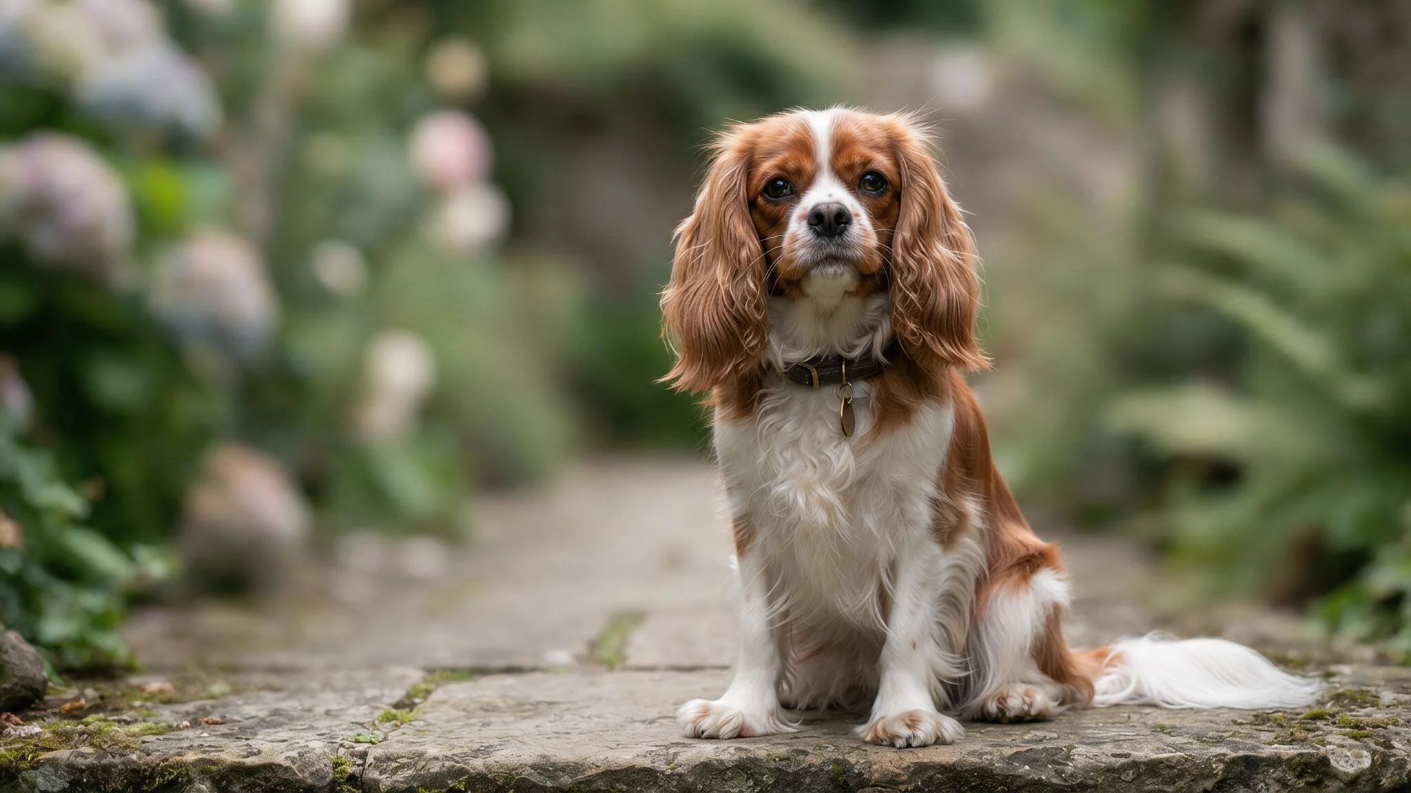 cavalier king charles spaniel showing gentle expression