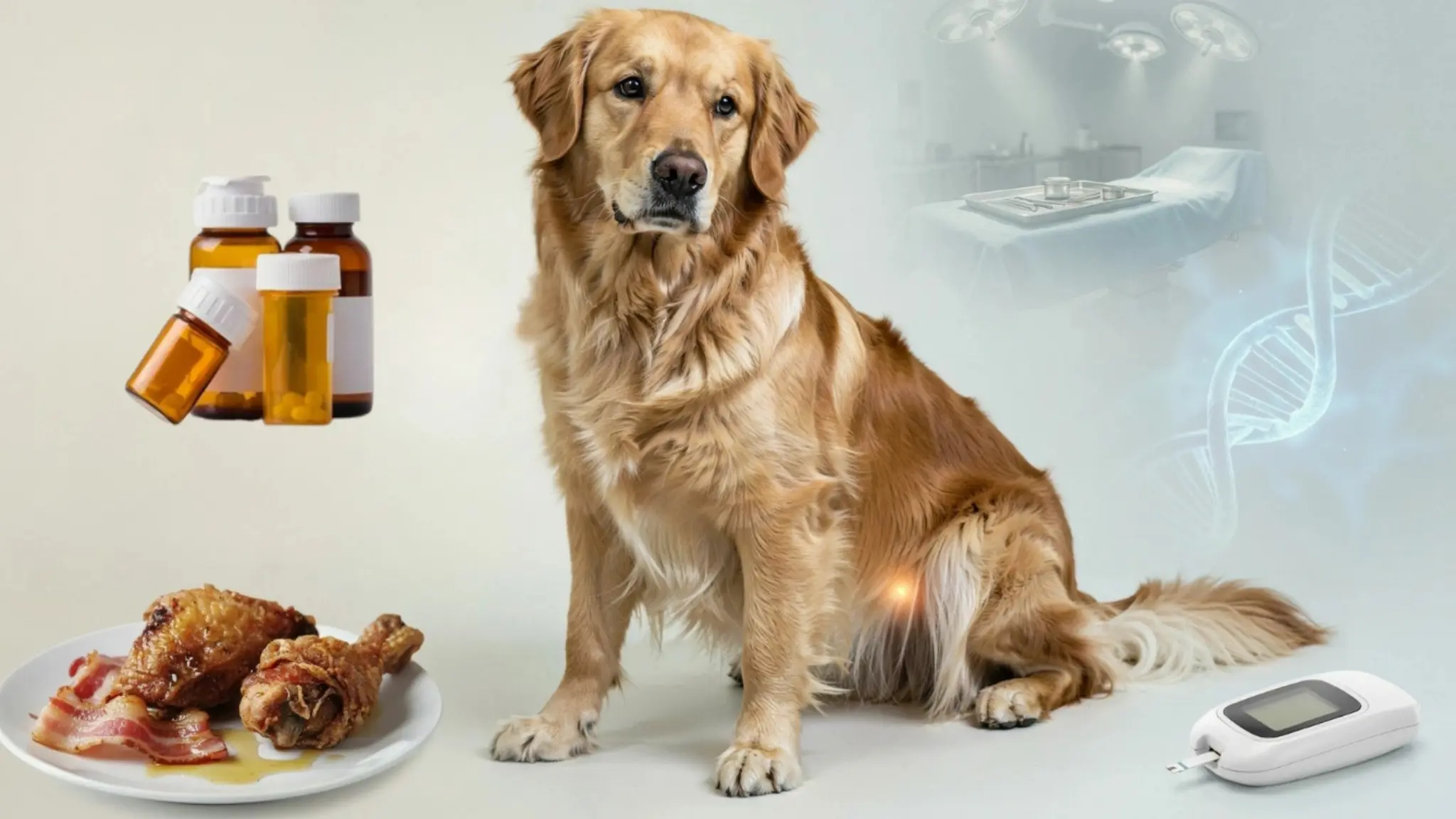 dog with pancreatitis risk factors including fatty foods medications and health concerns