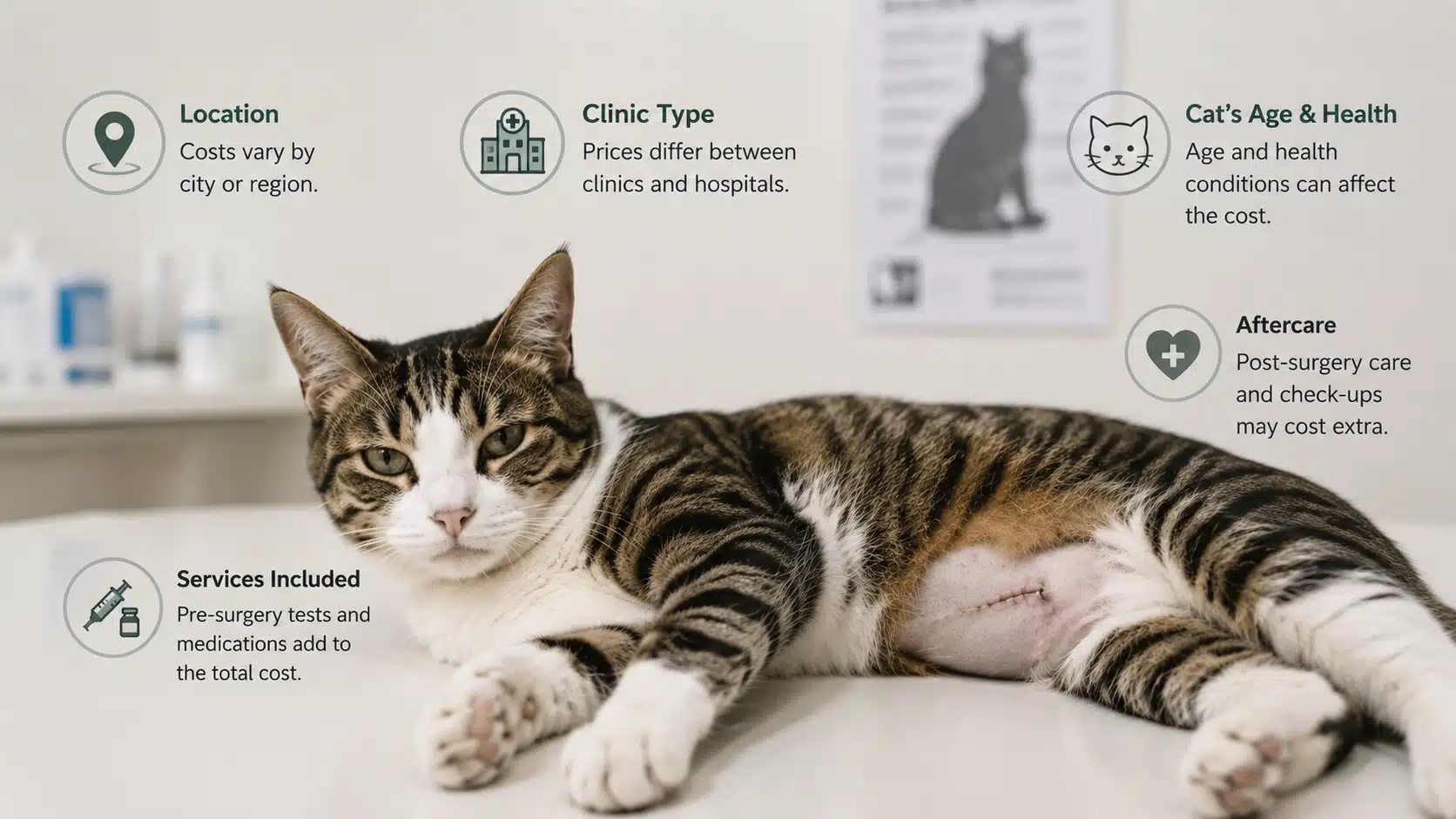 factors affecting cat neutering cost including clinic age and aftercare