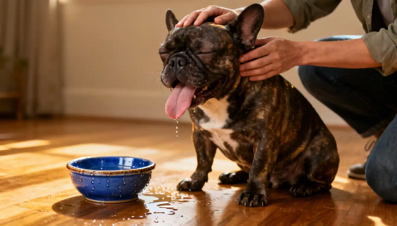 french bulldog during veterinary health check showing breed related care needs