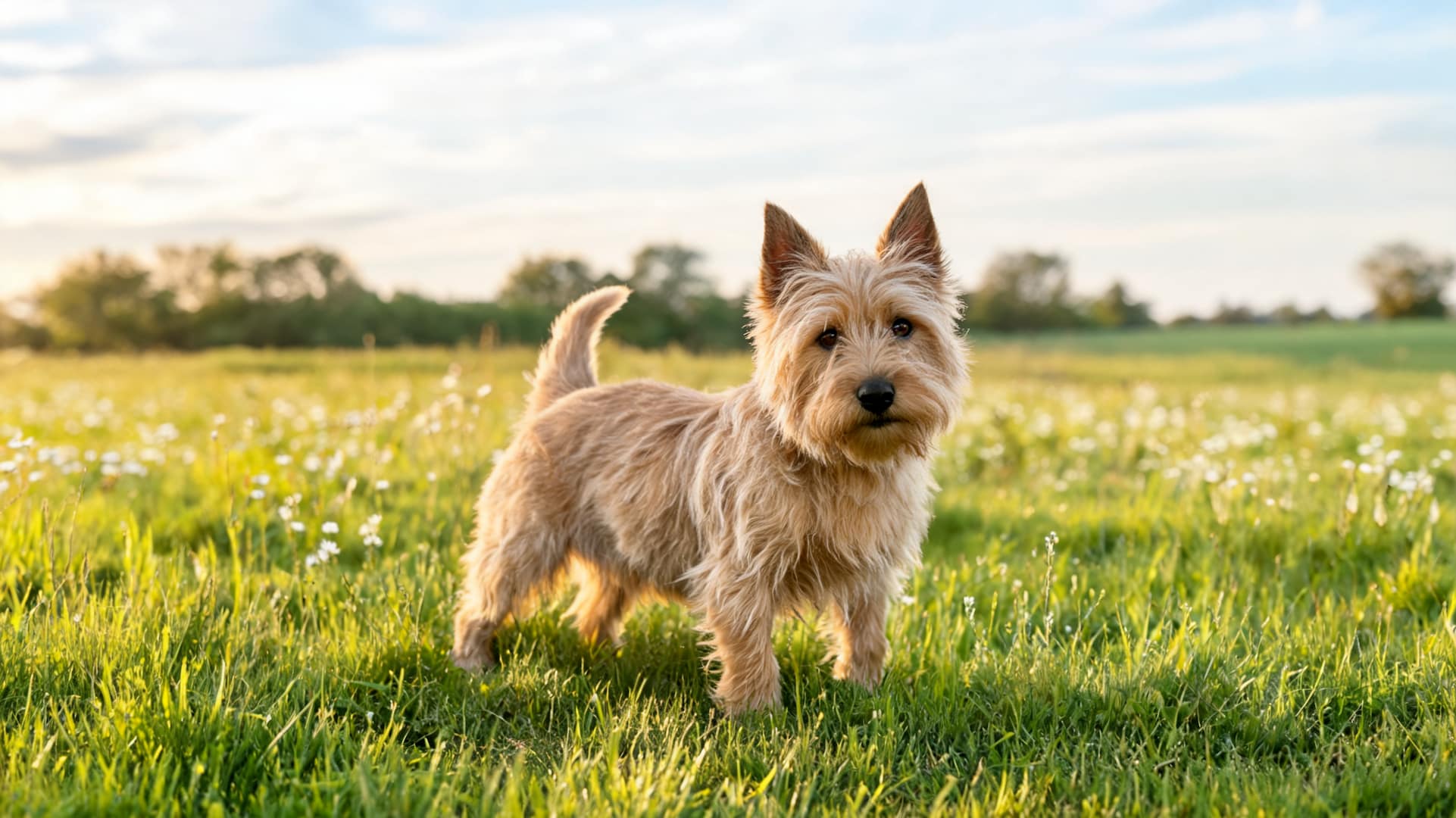full grown Cairn Terrier dog outdoors