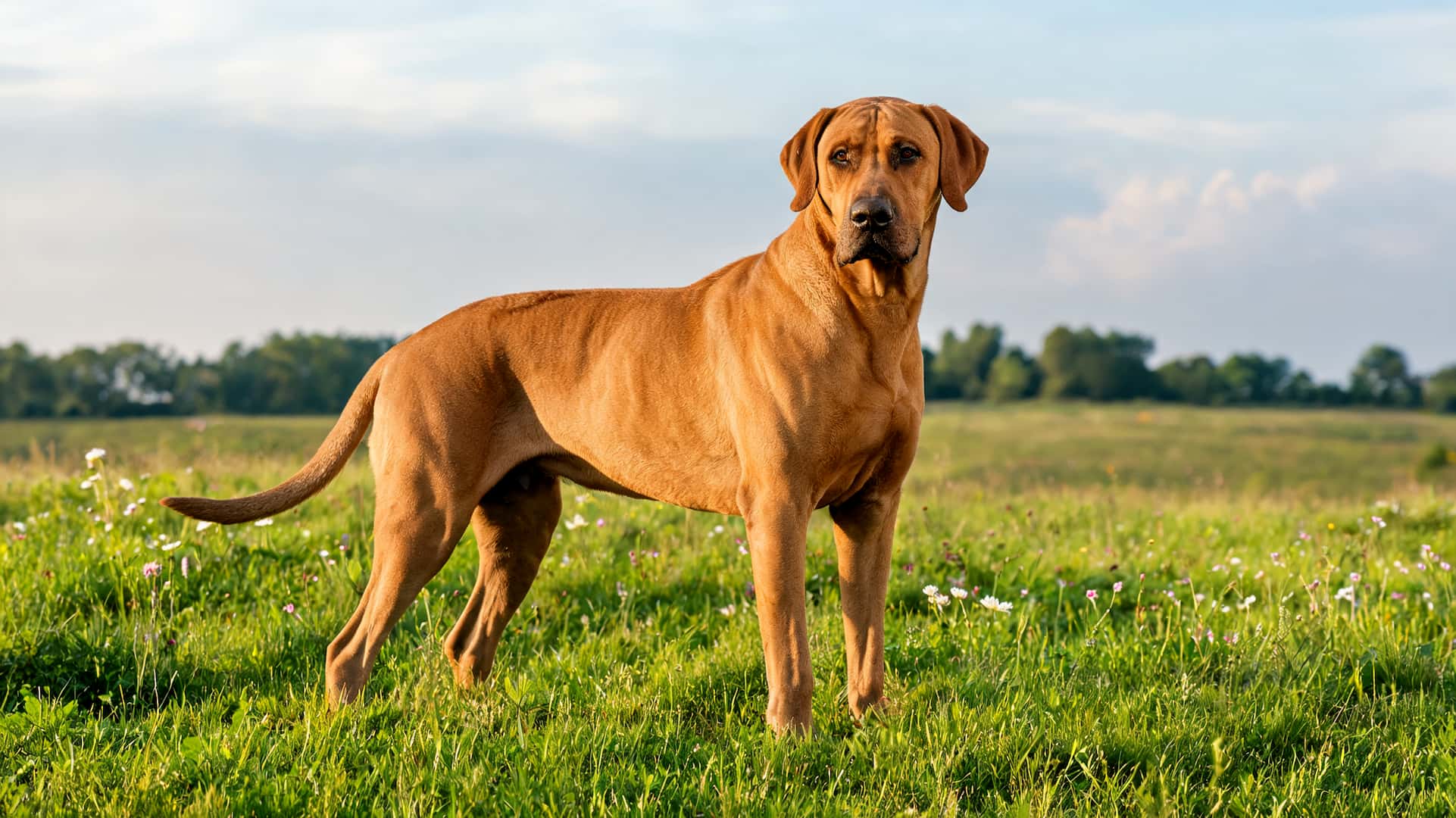 full grown Rhodesian Ridgeback dog outdoors