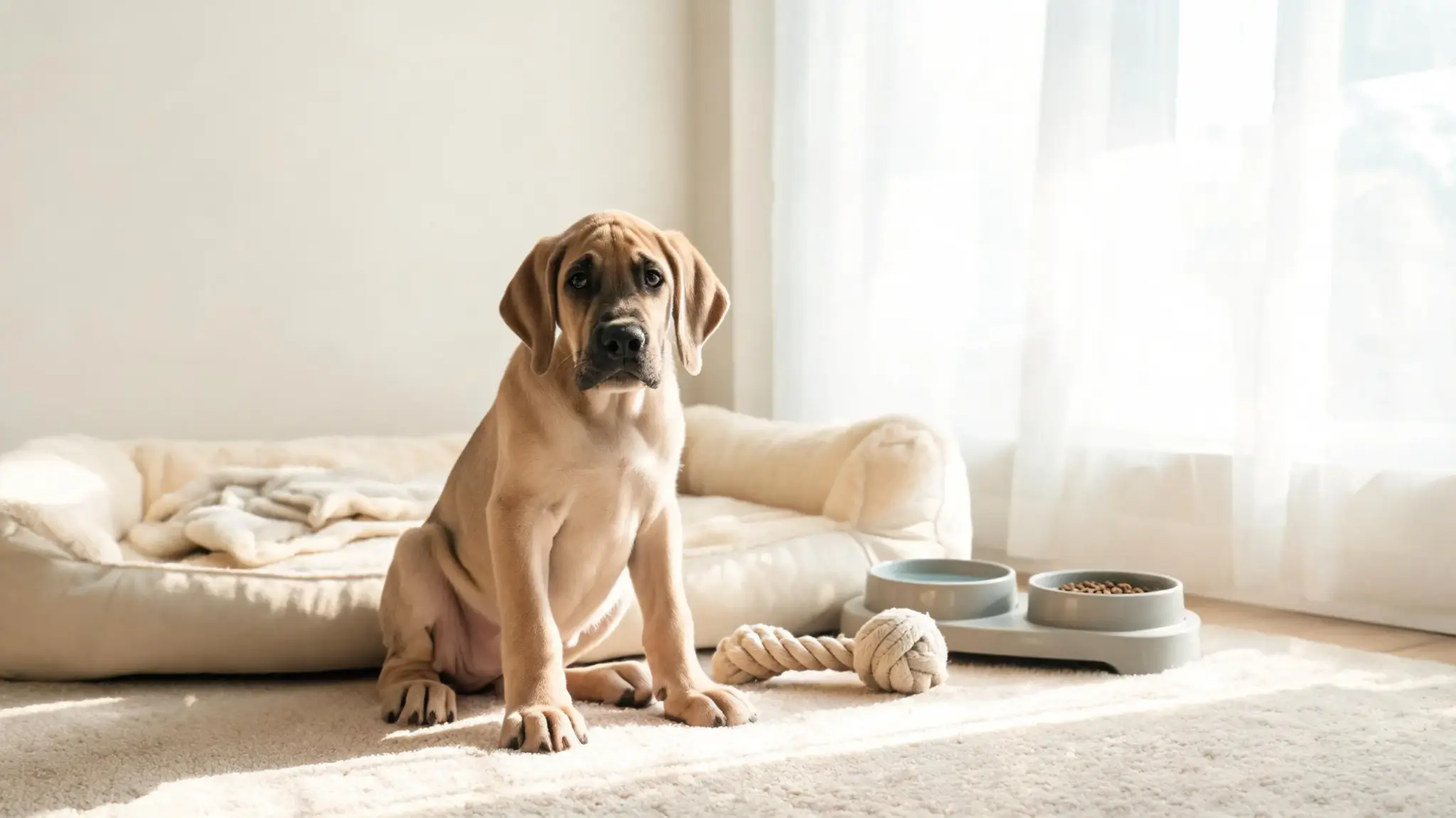 great dane puppy showing early growth and weight development