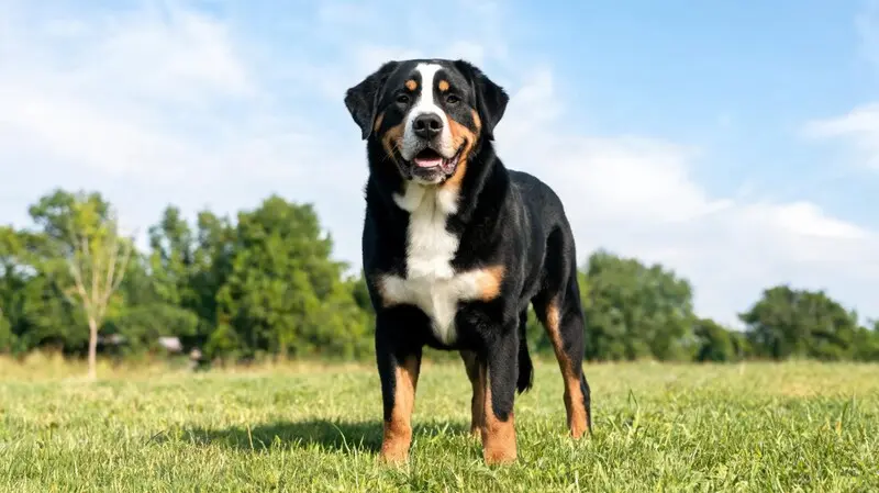 greater swiss mountain dog large working breed outdoors