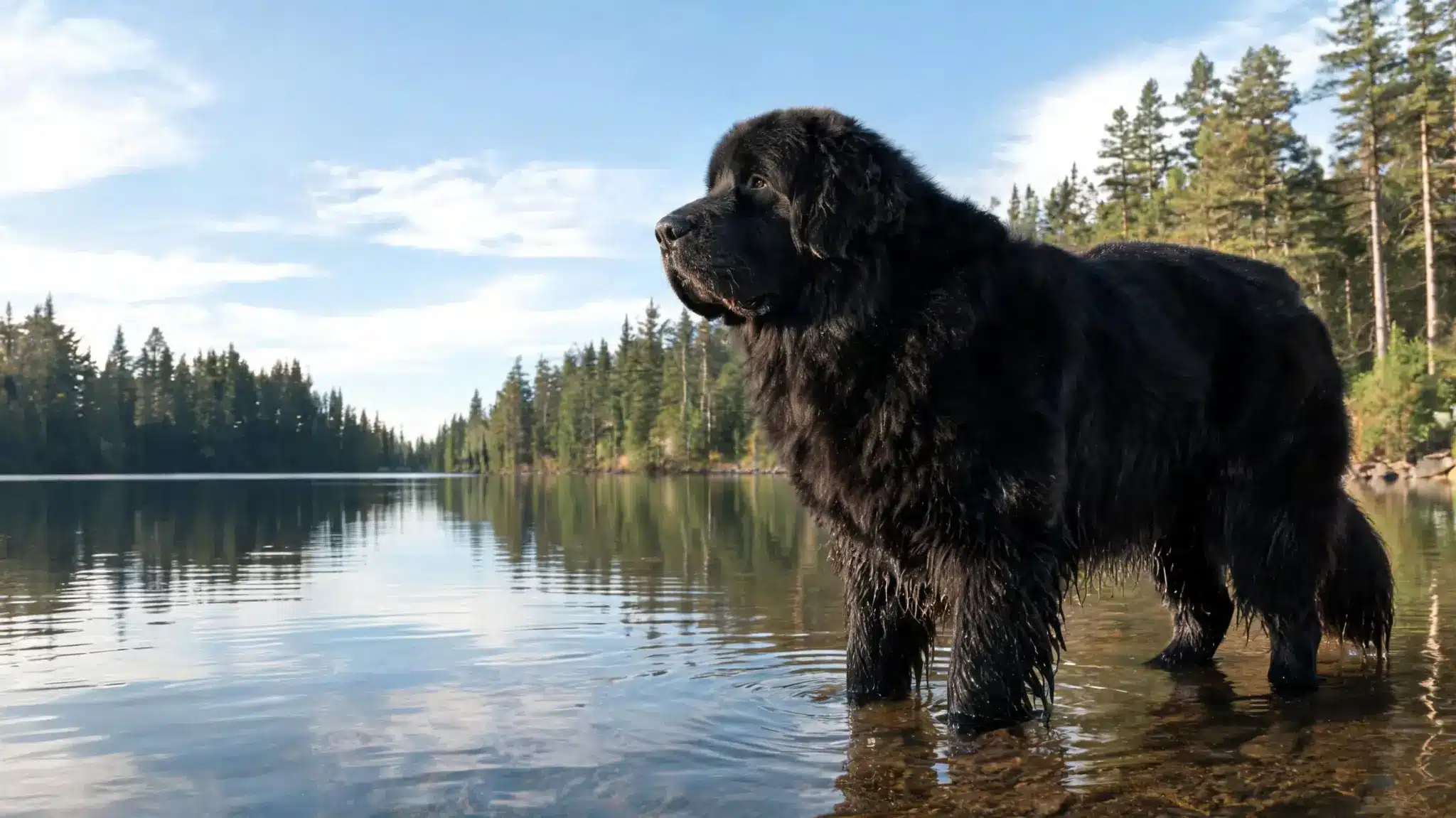 newfoundland large dog breed known for swimming and loyalty