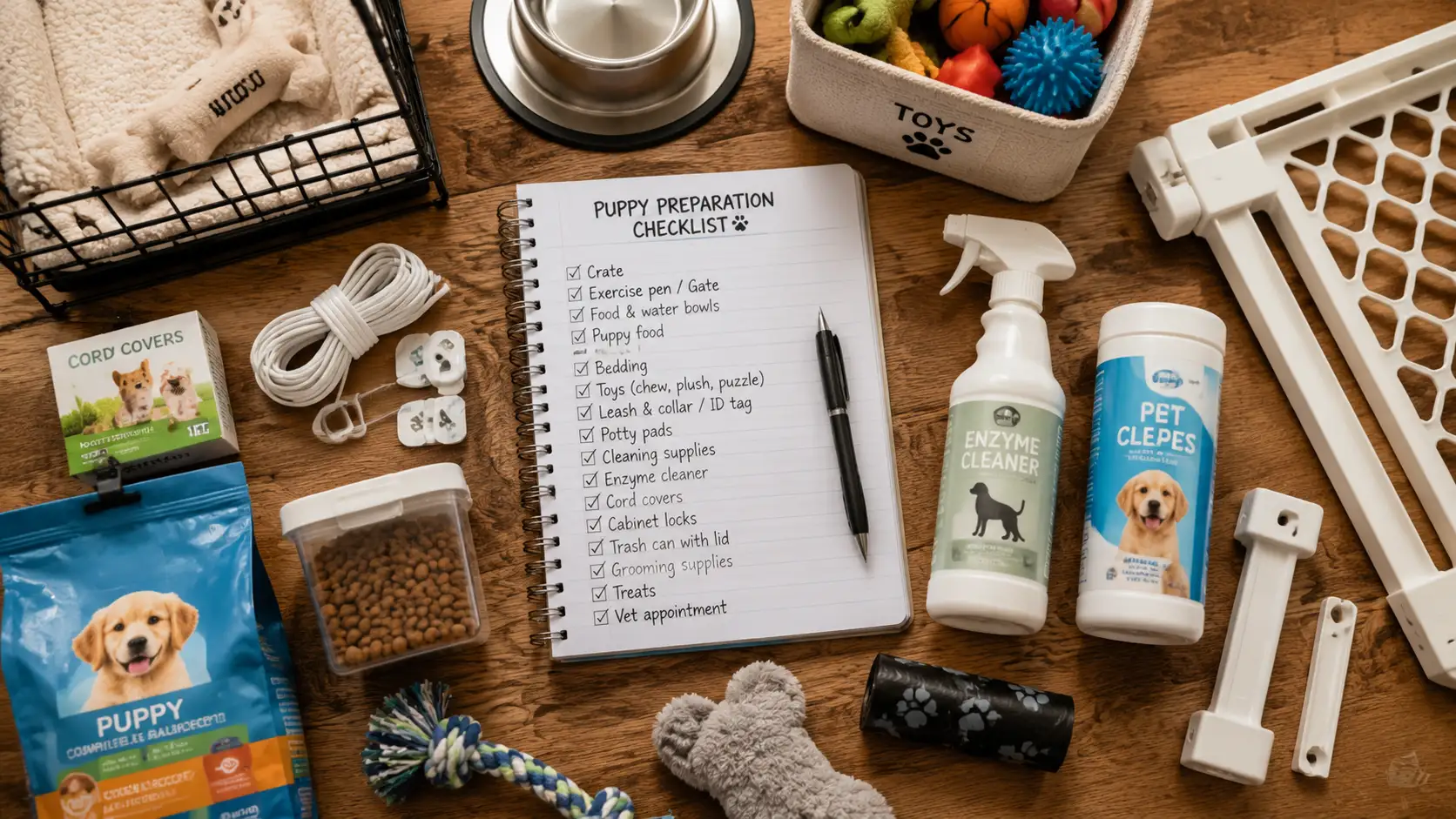 puppy proofing apartment checklist with essential supplies